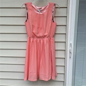 Chic Pink Sleeveless Kids Dress